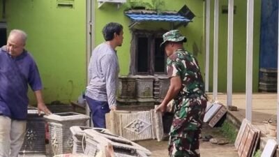 Jum’at Berkah, Personel Kodim 1009/Tla Bangun Tempat Wudhu Mushola Al Ikhlas