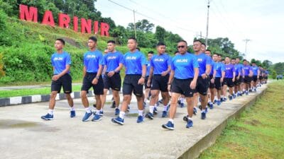 Jaga Kebugaran Tubuh, Prajurit Denmako Pasmar 3, Laksanakan Olahraga Rutin