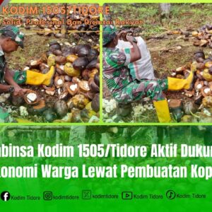 Babinsa Kodim 1505/Tidore Aktif Dukung Ekonomi Warga Lewat Pembuatan Kopra Babinsa Kodim 1505/Tidore Aktif Dukung Ekonomi Warga Lewat Pembuatan Kopra