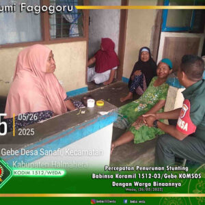 Percepatan Penurunan Stunting Babinsa Koramil 1512-03/Gebe KOMSOS Dengan Warga Binaannya Percepatan Penurunan Stunting Babinsa Koramil 1512-03/Gebe KOMSOS Dengan Warga Binaannya