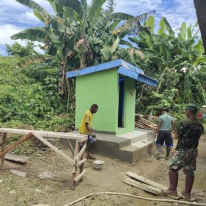 Satgas TMMD Kejar Target, Rehabilitasi MCK di Kampung Yeflio Hampir Rampung Satgas TMMD Kejar Target, Rehabilitasi MCK di Kampung Yeflio Hampir Rampung