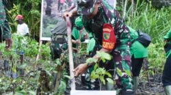 Menyatu Dengan Alam, Satgas TMMD Tanam Pohon di Kampung Pigapu