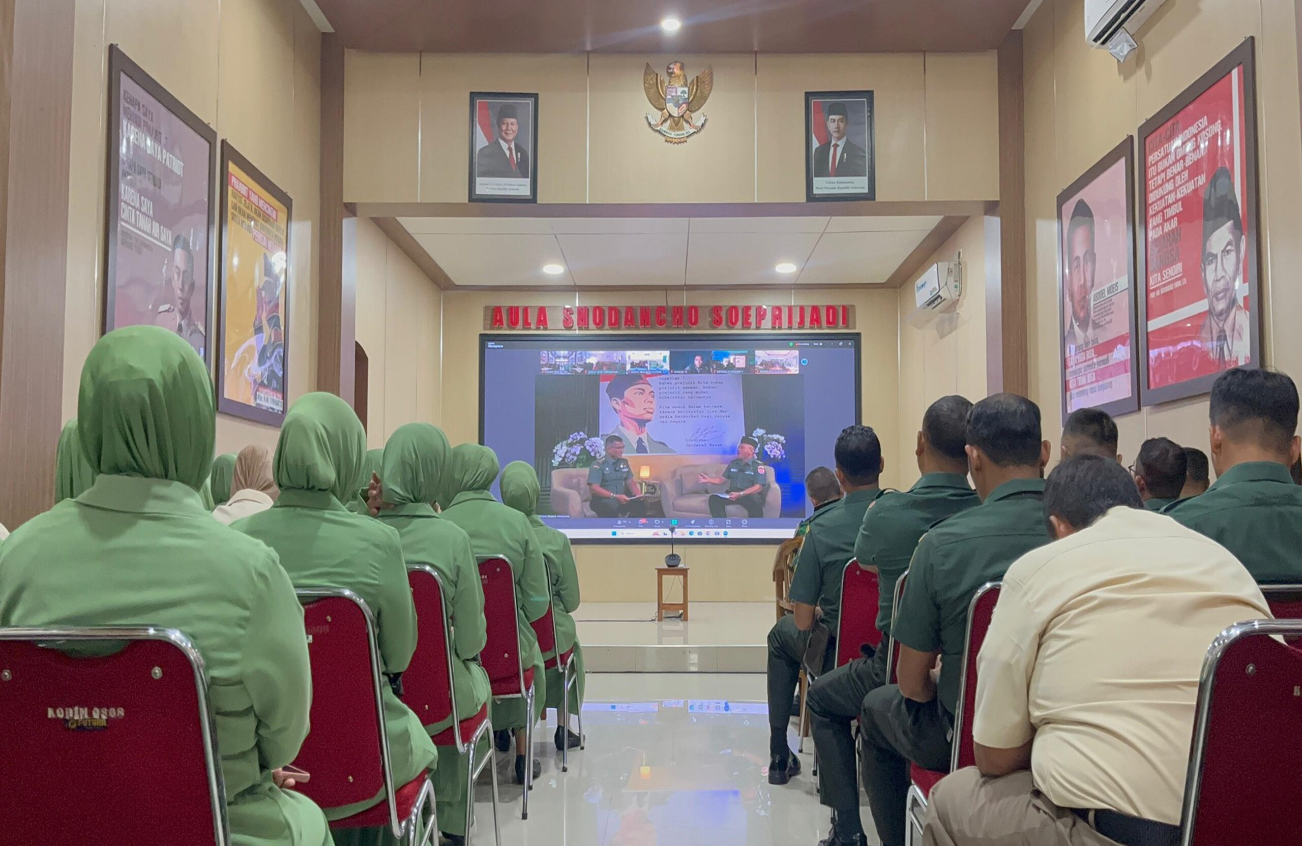 Kodim 0808/Blitar Ikuti Pembinaan Rohani Islam Virtual Terpusat : Perkuat Mental Prajurit, Wujudkan Keluarga Sakinah Mawaddah Warahmah