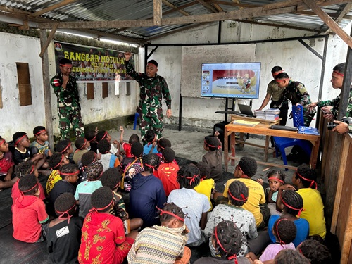 Tanamkan Semangat Pancasila, Satgas Pamtas Yonif 715/Motuliato Gelar Lomba Peringati Hari Lahir Pancasila