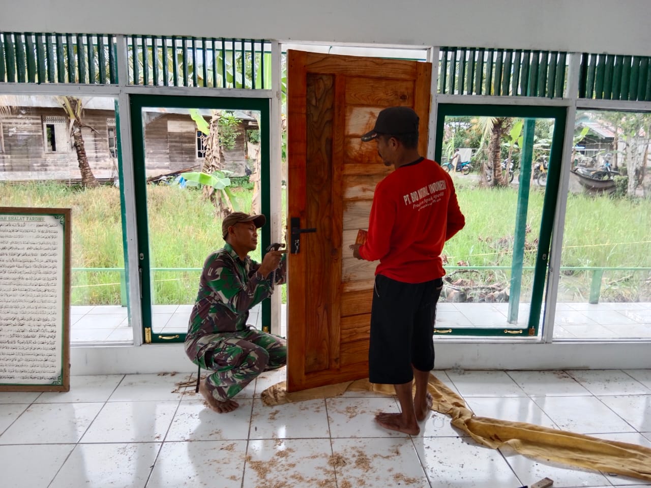 Satgas TMMD Kodim 1002 Rampungkan Rehab Langgar Darussalam Haruyan