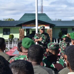 Tingkatkan Disiplin Prajurit, Dandim 1710/Mimika Berikan Penekanan Saat Apel Pagi