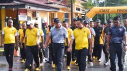 Sinergitas TNI-Polri: Kodim 1710/Mimika Ikuti Olahraga Bersama Dalam Rangka Hari Bhayangkara Ke-79