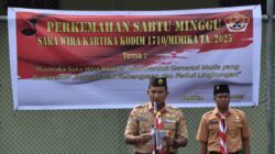 Dandim 1710/Mimika Pimpin Upacara Pembukaan Perkemahan Sabtu-Minggu (Persami) Pramuka Saka Wira Kartika