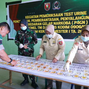Cegah Penyalahgunaan Narkoba, Kodim 0906/Kkr Gelar Tes Urine Secara Berkala