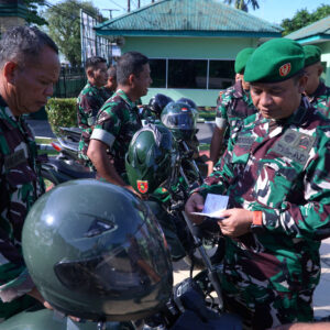 Pastikan Kendaraan Dinas Layak Pakai, Kepala Staf Kodim Lakukan Pengecekan Secara Fisik