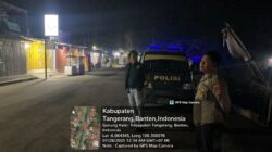 Antisipasi Kejahatan Jalanan, Kanit Reskrim Polsek Kresek Pimpin Patroli Malam di Gunung Kaler