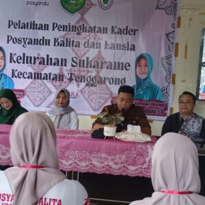 Tingkatkan Kualitas Pelayanan, Babinsa Sukarame Hadiri Pelatihan Kader Posyandu Balita dan Lansia