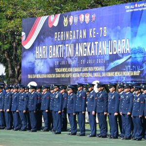 Puncak Peringatan Ke-78 Hari Bakti TNI AU, Personel Lanud Sultan Hasanuddin Ikuti Upacara di Makoopsud II Puncak Peringatan Ke-78 Hari Bakti TNI AU, Personel Lanud Sultan Hasanuddin Ikuti Upacara di Makoopsud II