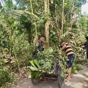 Babinsa Koramil 0808/06 Srengat Dorong Peran Aktif Warga dalam Menjaga Kebersihan Desa