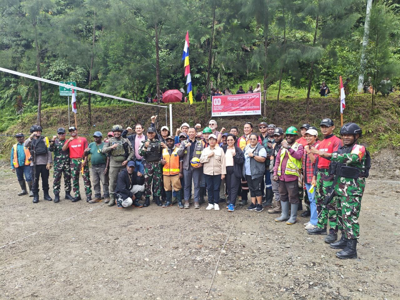 Sambut Kemerdekaan Republik Indonesia Ke-80, Koramil 1710-04/Tembagapura Bersama Jajaran Gelar Lomba Voli Untuk Masyarakat
