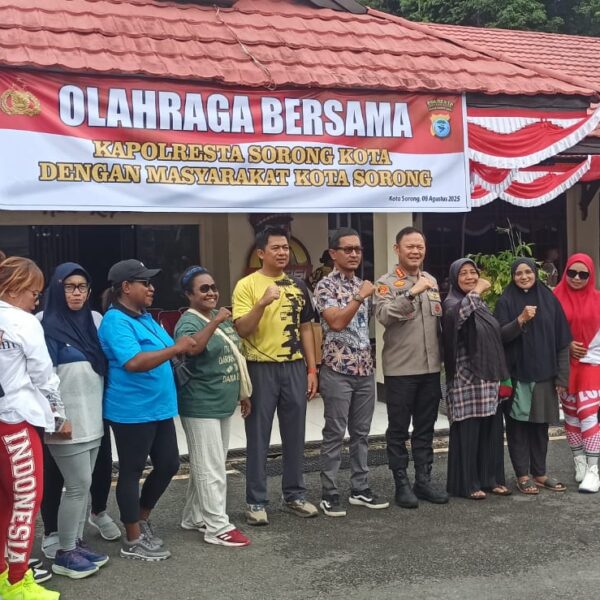 Polresta Sorong Gelar Gerakan Pangan Murah Sambut HUT RI ke-80