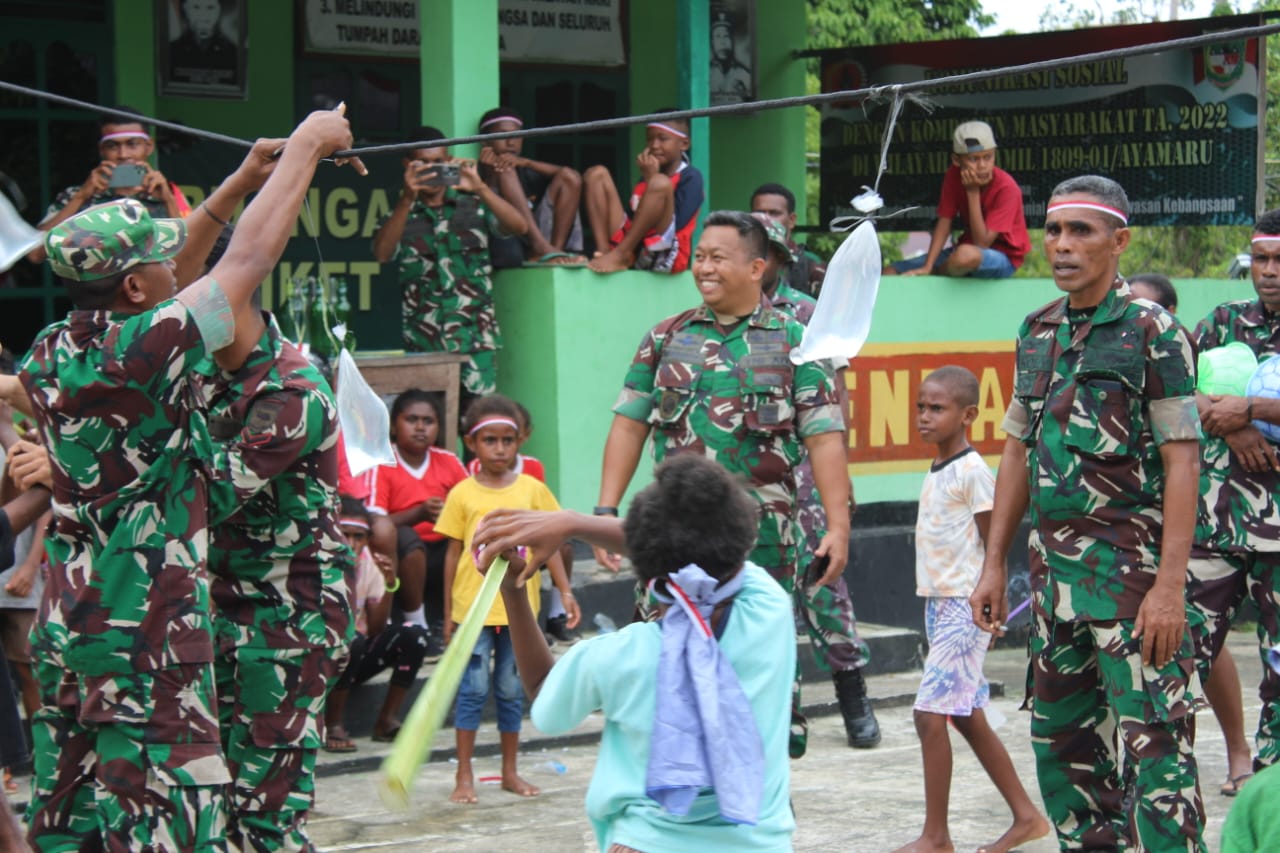 Meriahkan HUT kemerdekaan RI Ke-80 Kodim Maybrat Gelar Berbagai Lomba