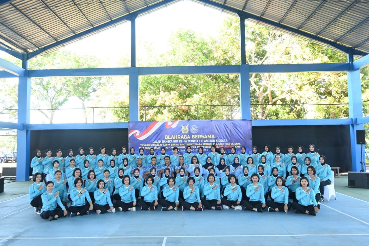 Danlanud Sultan Hasanuddin Hadiri Olahraga Bersama, Semarakkan HUT Ke-62 Wara di Makoopsud II