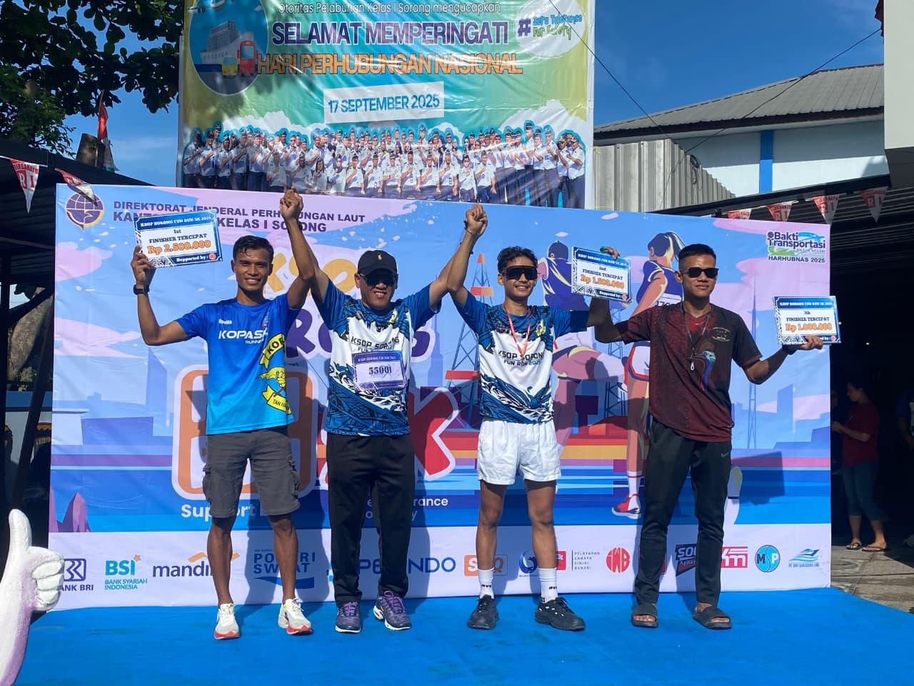 Prajurit Satkopaska Koarmada III Raih Juara 1 KSOP Sorong Fun Run 5K