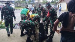 Jelang Peringatan HUT Ke-80 TNI Tahun 2025, Kodim 1710/Mimika bersama Satuan TNI-Polri dan Komponen Masyarakat Gelar Kegiatan Karya Bakti Pembersihan Lingkungan Pasar