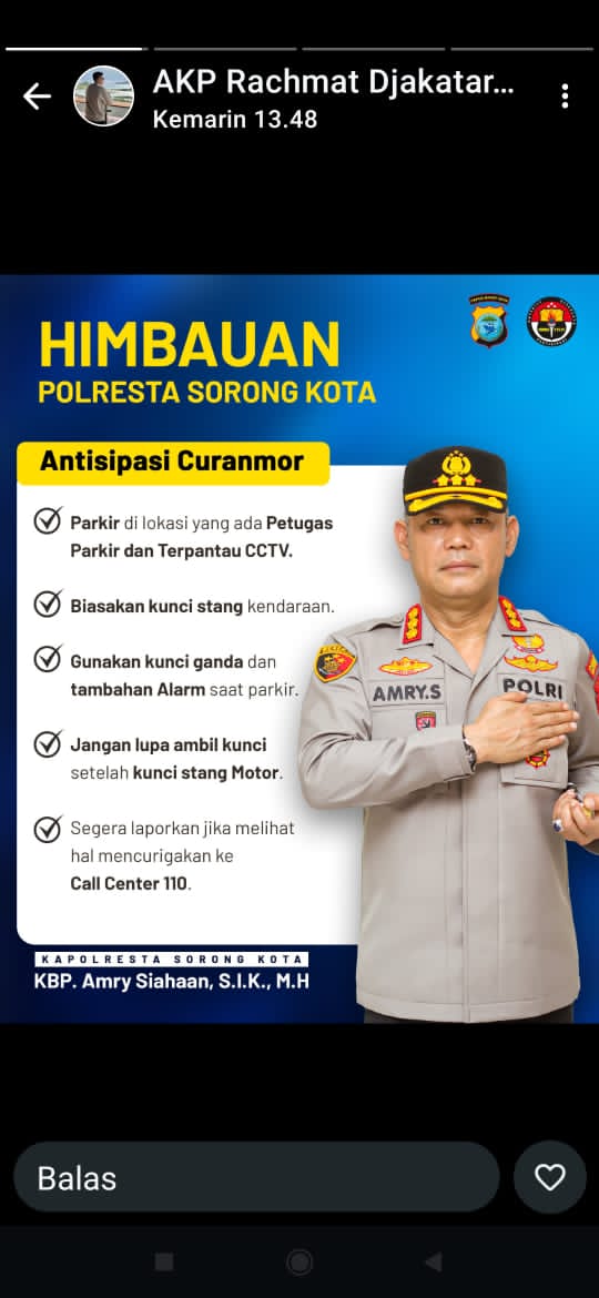 Kasat Reskrim Polresta Sorong Kota: Kami Siaga 24 Jam, Pantau Hingga Subuh Demi Keamanan Warga