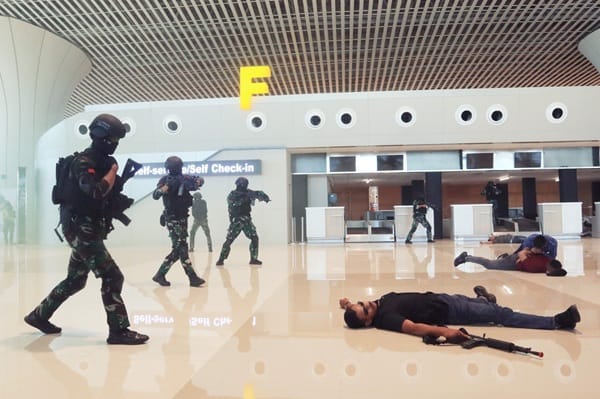 Lanud Sultan Hasanuddin Dukung Penuh Latihan Penanggulangan Keadaan Darurat (PKD) Bandara Sultan Hasanuddin