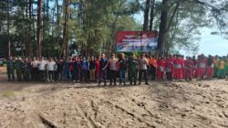 Peringati HUT TNI Ke-80, Koramil  Samboja Gelar Aksi Bersih-Bersih Pantai