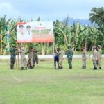 Menjelang TMMD ke-126, Lapangan Desa Wama Dirapikan untuk Upacara Pembukaan