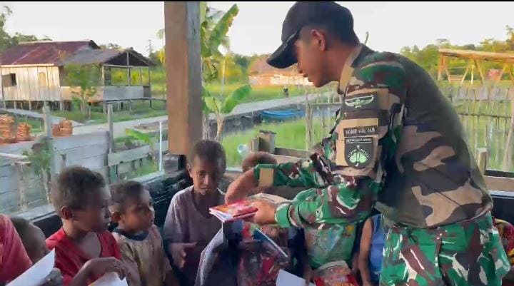 Hari Kesaktian Pancasila, Satgas Yonif 410/Alugoro Gelar Lomba Mewarnai