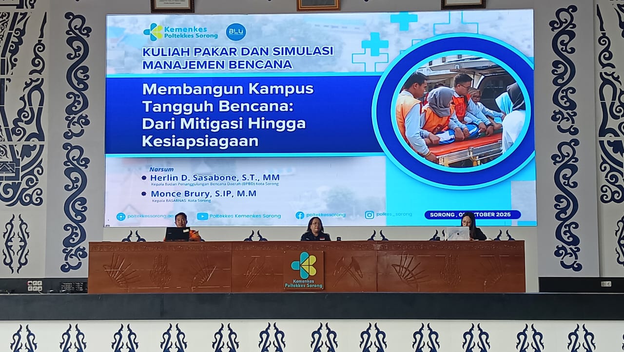 Poltekkes Sorong Gelar Kuliah Pakar dan Simulasi Manajemen Bencana, Bangun Kampus Tangguh di Papua Barat