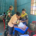 Satgas TMMD Ke-126 Bersama Puskesmas Sausapor Gelar Posyandu Anak di Kampung Bondek