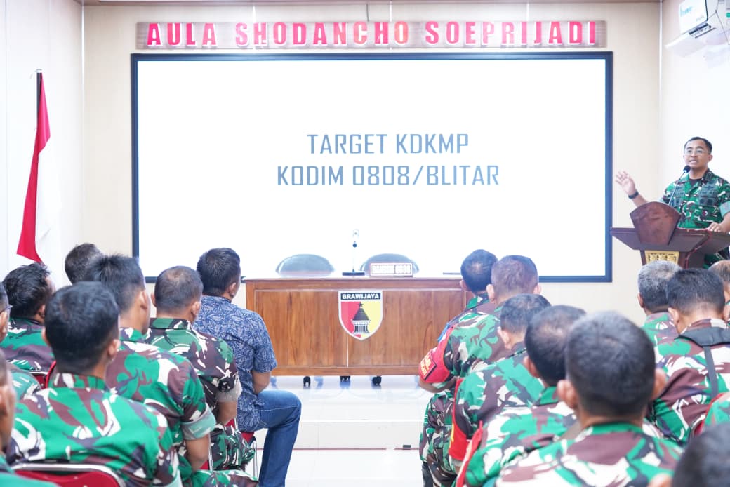 Percepatan Pembangunan Koperasi Merah Putih Dandim 0808/Blitar Berikan Arahan Kepada Danramil Dan Babinsa