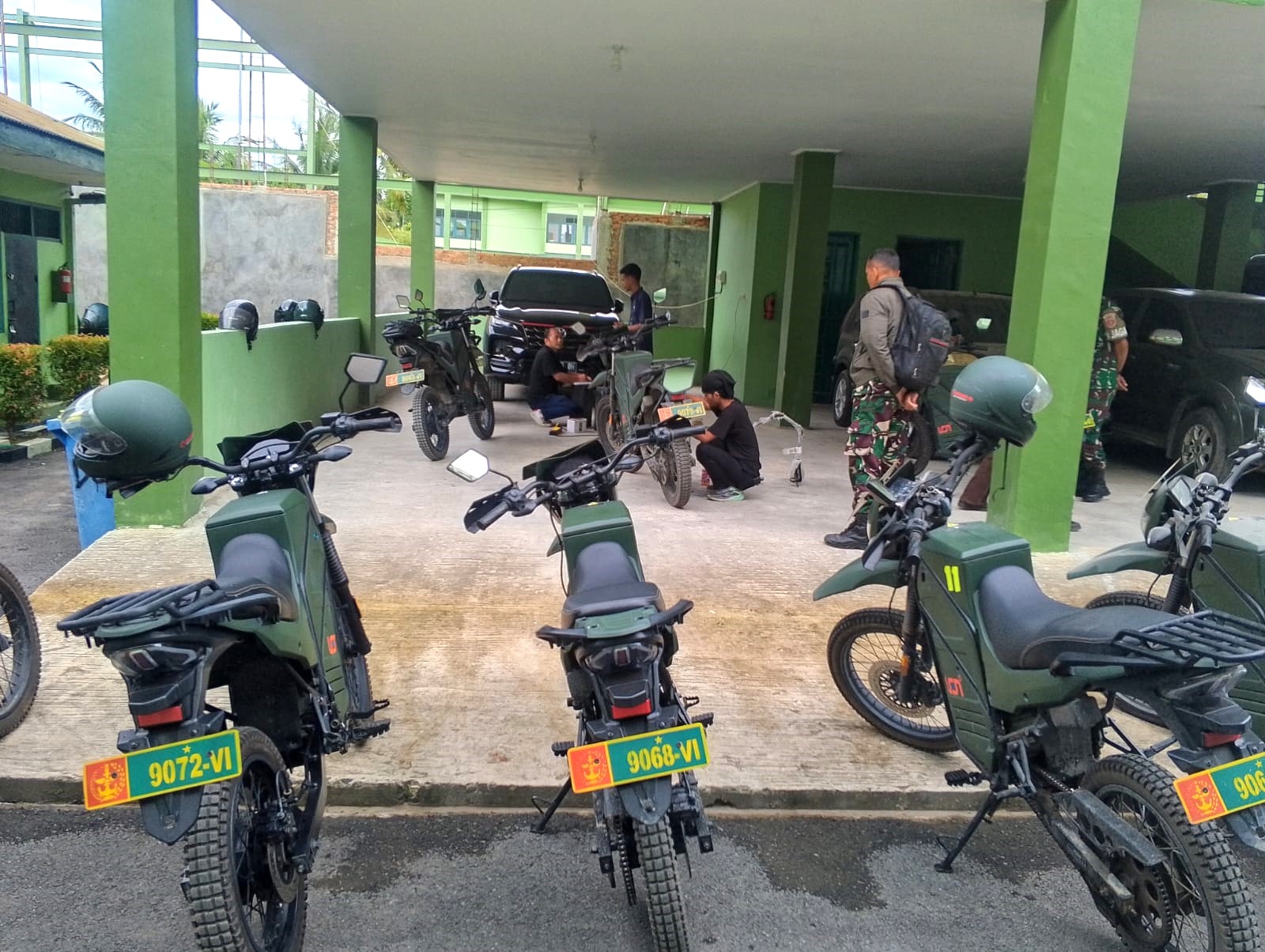 Mendukung Kinerja Babinsa Di Wilayah, Kodim 0906/Kkr Lakukan Pemeliharaan Motor Trail Listrik