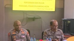 Wakapolresta Sorong Kota Pimpin Sidang BP4R, Tujuh Pasangan Personel Siap Bangun Rumah Tangga Berlandaskan Iman dan Tanggung Jawab