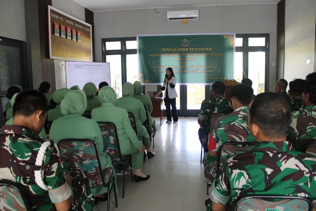 Kodim 1715/Yahukimo Gelar Penyuluhan HIV/AIDS Guna Cegah Penyebaran di Kalangan Prajurit dan Persit