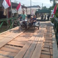 TNI Percepat Pemulihan Pascabencana, Jembatan Bailey Matang Bangka Rampung 100%