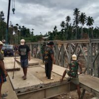 Pembangunan Jembatan Bailey Teupin Reudeup Penghubung Bireuen–Aceh Utara Capai 99 Persen