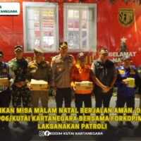 Pastikan Misa Malam Natal Berjalan Aman, Dandim 0906/Kutai Kartanegara Bersama Forkopimda Laksanakan Patroli