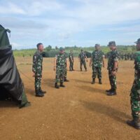 Dandim 1505/Tidore Dampingi Kunjungan Kerja Danrem 152/Babullah Tinjau Lokasi Yon TP di Halmahera Timur