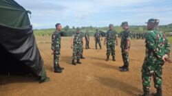 Dandim 1505/Tidore Dampingi Kunjungan Kerja Danrem 152/Babullah Tinjau Lokasi Yon TP di Halmahera Timur