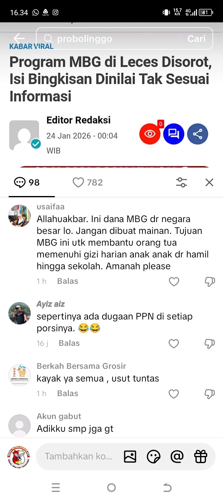 Menu MBG Tuai Keluhan, Wali Murid di Leces Pertanyakan Keadilan Distribusi Menu MBG Tuai Keluhan, Wali Murid di Leces Pertanyakan Keadilan Distribusi