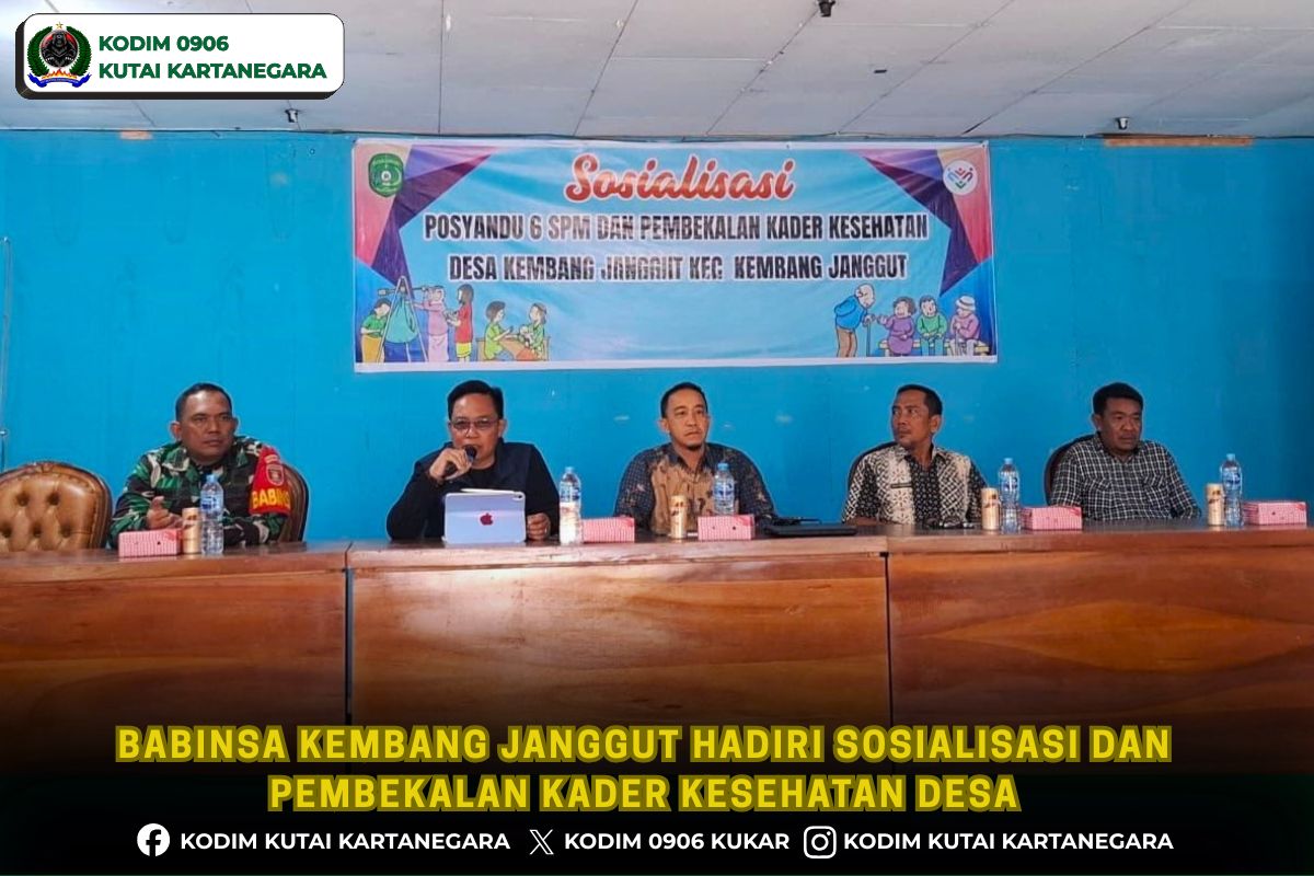 Babinsa Kembang Janggut Hadiri Sosialisasi dan Pembekalan Kader Kesehatan Desa
