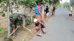 Wujudkan Lingkungan Asri, Babinsa Pakunden Ajak Warga Gotong Royong Dalam Jumat Bersih