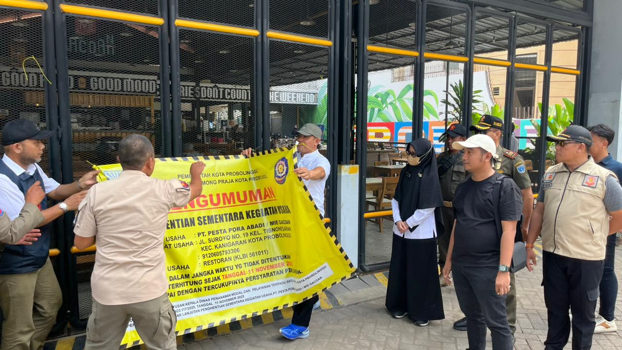 Perizinan Dilengkapi, Segel Mie Gacoan Dicabut — Pemkot Probolinggo Ingatkan Kewajiban Lingkungan