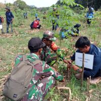 Peringatan HPN 2026, TNI, Insan Pers dan Elemen Masyarakat di Bojonegoro Tanam Ratusan Pohon Produktif