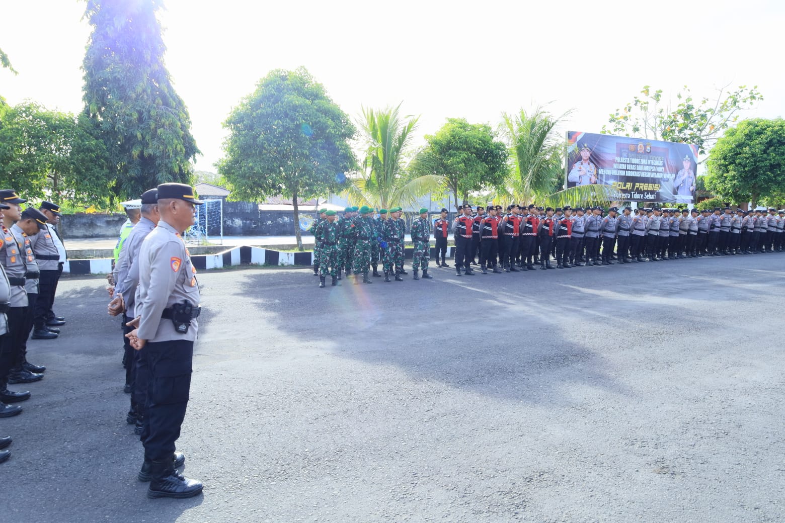 TNI-Polri Bersinergi, Apel Siaga Kamtibmas Selama Bulan Ramadhan di Kota Tidore