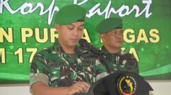 Dandim 1710/Mimika Pimpin Tradisi Korps Pindah Satuan dan Purna Tugas Prajurit
