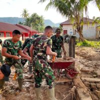 TNI AD Percepat Pemulihan Sekolah Terdampak Bencana di Tapanuli Tengah