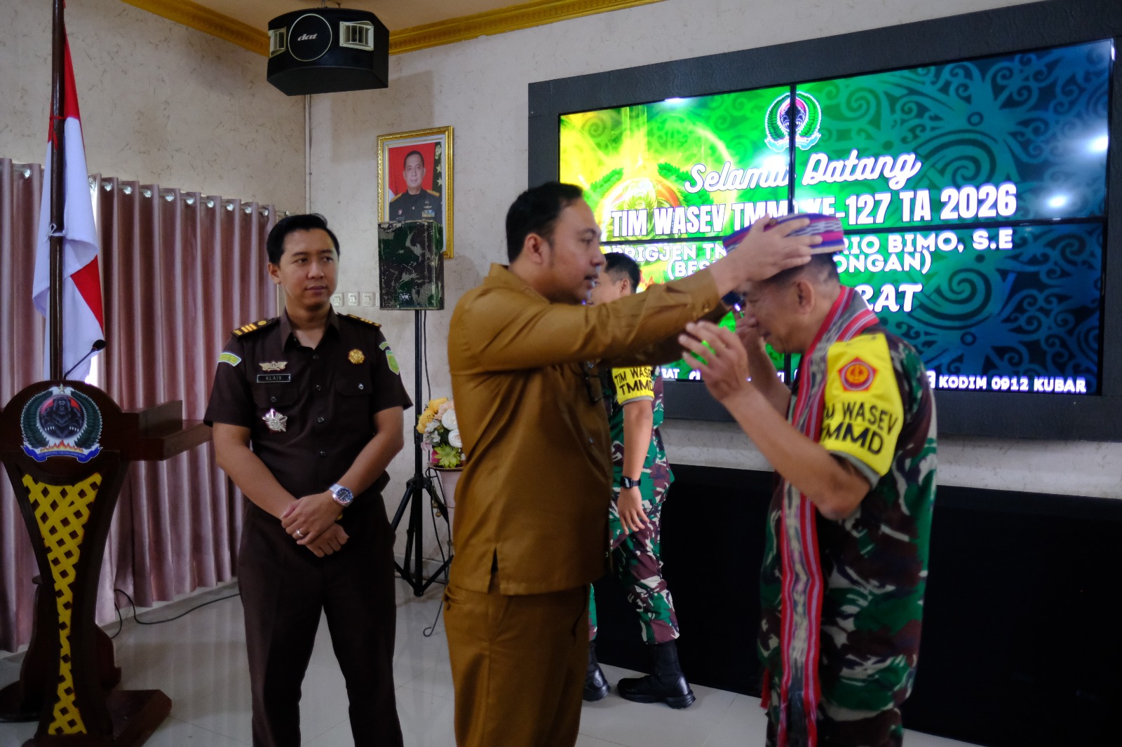 Tim Wasev Sterad Tinjau Progres TMMD Ke-127 di Kodim 0912/Kubar, Bupati Paparkan Dukungan Pemda