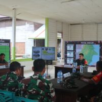 Dansatgas TMMD Wiltas Ke-127 Kodim 0912/Kubar Gelar Evaluasi di Posko Linggang Amer